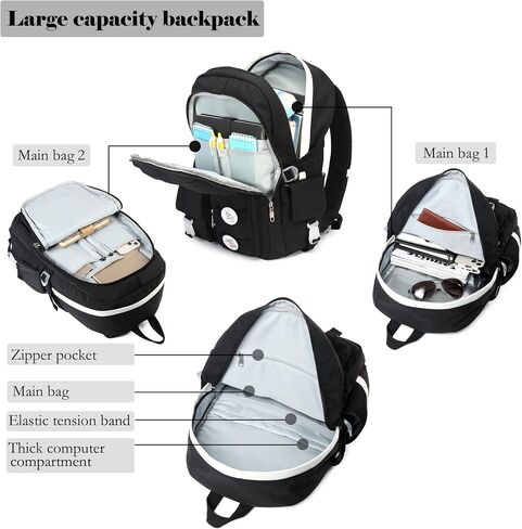 Makukke School Backpacks for Teen Girls - Laptop Backpacks 15.6 Inch College Cute Bookbag Anti Theft Women Casual Daypack in Saudi Arabia