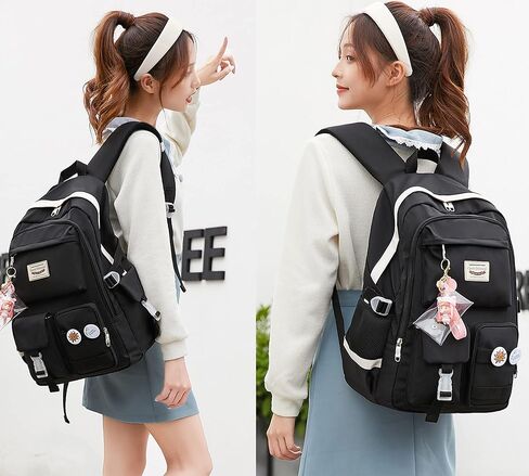 Makukke School Backpacks for Teen Girls - Laptop Backpacks 15.6 Inch College Cute Bookbag Anti Theft Women Casual Daypack in Saudi Arabia