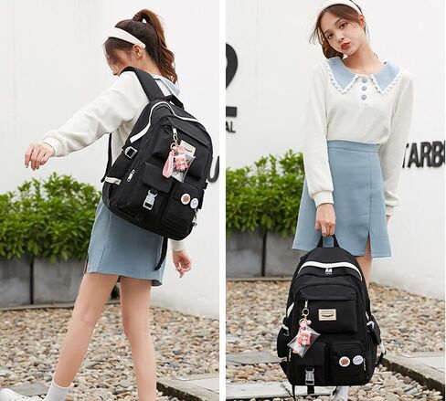 Makukke School Backpacks for Teen Girls - Laptop Backpacks 15.6 Inch College Cute Bookbag Anti Theft Women Casual Daypack in Saudi Arabia