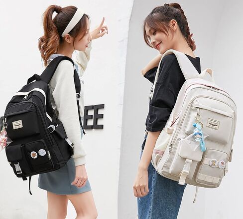 Makukke School Backpacks for Teen Girls - Laptop Backpacks 15.6 Inch College Cute Bookbag Anti Theft Women Casual Daypack in Saudi Arabia