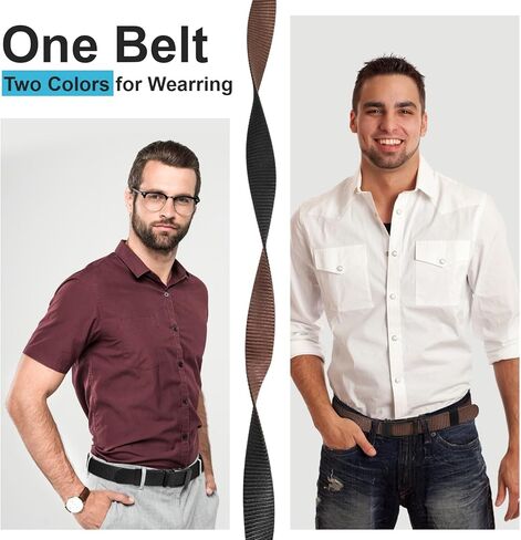 حزام BELTROAD الرجالي، حزام نايلون ذو وجهين اثنين في واحد لفستان كاجوال للرجال، سراويل جولف وقمصان بولو قصيرة in Kuwait