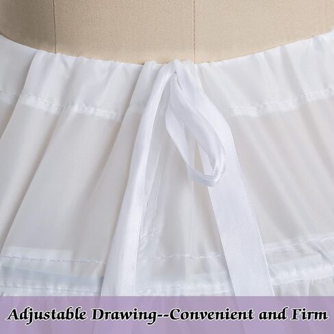 Asvsua Petticoats for Women Long White Petticoat Skirt 6 Hoop Floor Length Petticoat for Ball Gown in Saudi Arabia