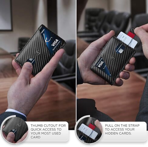 Suavell Slim Wallets for Men. RFID Money Clip Wallet, Slim Wallet, Thin Front Pocket Credit Card Wallet, Minimalist Bifold in Kuwait