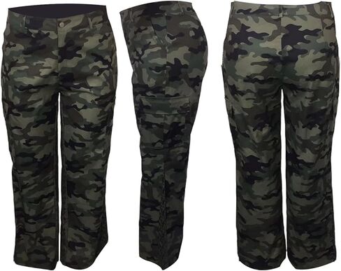 سروال Voghtic Army Cargo للنساء كاجوال في الهواء الطلق مموه نشط بنطال الركض مع جيوب in Kuwait