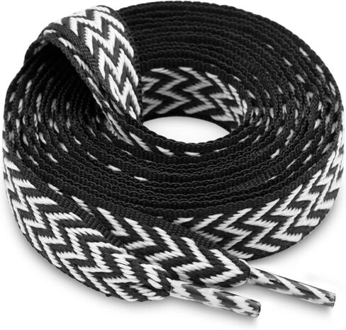 أربطة أحذية رياضية مسطحة من WEGOODZF: زوجان من أربطة الأحذية السميكة بعرض 3/5 بوصة in Kuwait