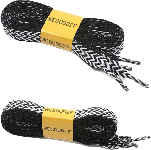 أربطة أحذية رياضية مسطحة من WEGOODZF: زوجان من أربطة الأحذية السميكة بعرض 3/5 بوصة in Kuwait