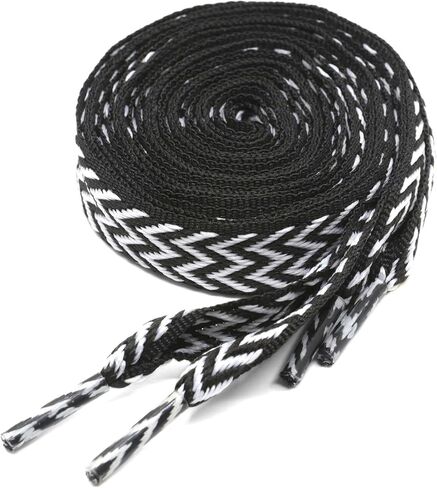 أربطة أحذية رياضية مسطحة من WEGOODZF: زوجان من أربطة الأحذية السميكة بعرض 3/5 بوصة in Kuwait