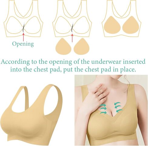TopBine one-piece Bra Pads Inserts Women's Sports Cups Bra Replacement Insert for Bikini Swimsuit in Kuwait