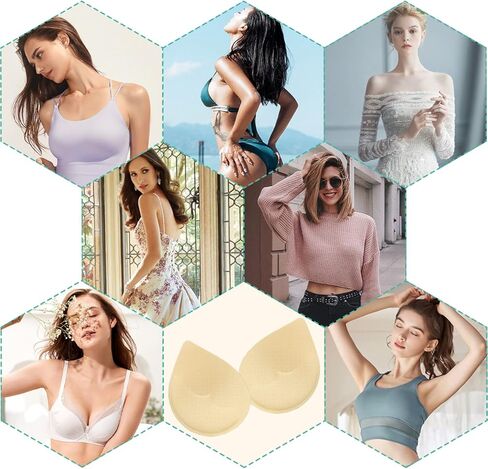 TopBine one-piece Bra Pads Inserts Women's Sports Cups Bra Replacement Insert for Bikini Swimsuit in Kuwait