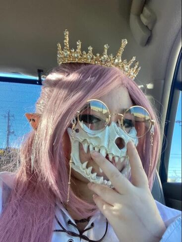 Animal Skull Mask Japanese Half mask Halloween Face Mask Cosplay,Oni Mask,half skull mask Skull Halloween Mask Cosplay Decorative Bone Mask Costume Horror Half Face Mask Role Playing for Adult in Saudi Arabia
