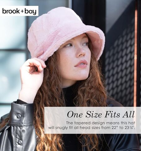 قبعة Brook + Bay من الفرو الصناعي - قبعات دلو غامضة وقبعة فرو - قبعة دلو شتوية، قبعة دلو منفوشة، قبعة دلو فروي in Kuwait