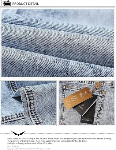 Demon&Hunter 808 Series Men's Skinny Slim Jeans in Kuwait