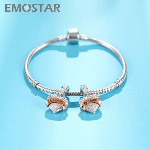 Family Charms, 925 Sterling Silver Mother Father Daughter Son Sister Brother Godmother Goddaughter Nana Grandpa Nephew Husband Wife Aunt Uncle Best Friends,I Love You Dangle,fit European Bracelet in Kuwait