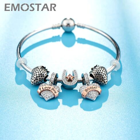 Family Charms, 925 Sterling Silver Mother Father Daughter Son Sister Brother Godmother Goddaughter Nana Grandpa Nephew Husband Wife Aunt Uncle Best Friends,I Love You Dangle,fit European Bracelet in Kuwait