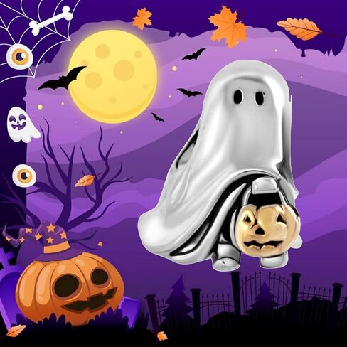 NARTGO Halloween Spooky Ghost Charm Compatible with Pandora Bracelets in Saudi Arabia