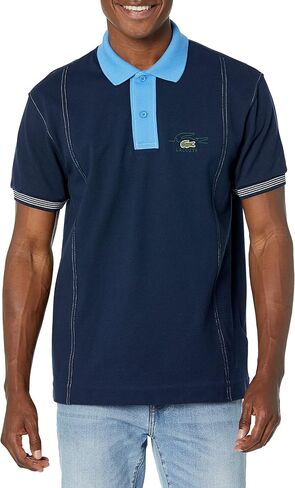 Lacoste Contemporary Collection's Men's Short Sleeve Classic Fit Color Blocked Polo Shirt in Saudi Arabia