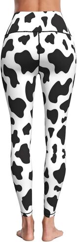 VWELOG Cow Print Leggings for Women High Waist Workout Leggings Soft Yoga Leggings Workout Pants Running Pants in Saudi Arabia