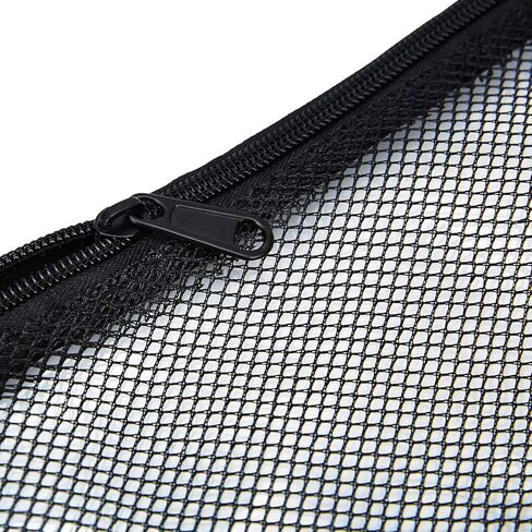 حقيبة برباط شفاف، حقيبة ظهر برباط من البولي فينيل كلورايد مع جيب شبكي بسحاب أمامي, أسود, 13.5" x 17" in Kuwait