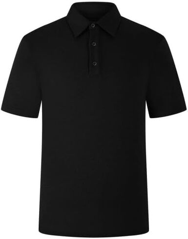 ZeaLogic Men's 100% Merino Wool Polo Shirt Short Sleeve Moisture Wicking Base Layer Top in Kuwait