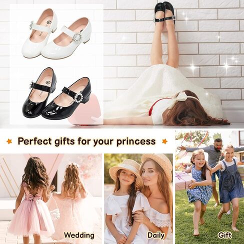 Girls Dress Shoes Mary Jane Shoes for Girls Wedding Flower Girl Shoes Princess Party School Shoes Low Heel Flats for Little/Big Kids in Kuwait
