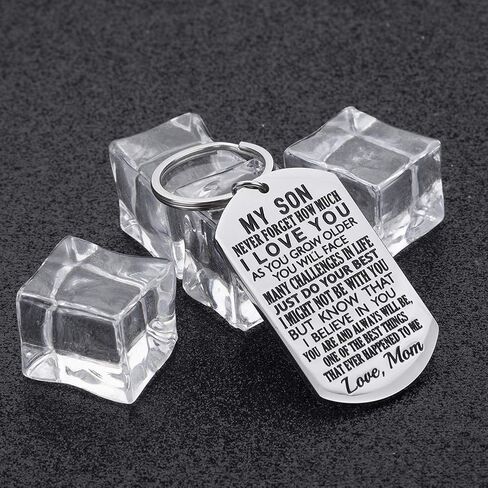 هدية ملهمة للابن من الأم - لا تنسى أبدًا كم أحبك هدية سلسلة مفاتيح للصبي المراهق من الأم في القانون in Kuwait