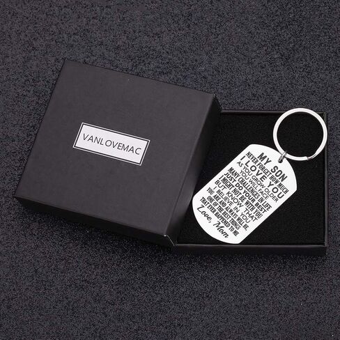 هدية ملهمة للابن من الأم - لا تنسى أبدًا كم أحبك هدية سلسلة مفاتيح للصبي المراهق من الأم في القانون in Kuwait