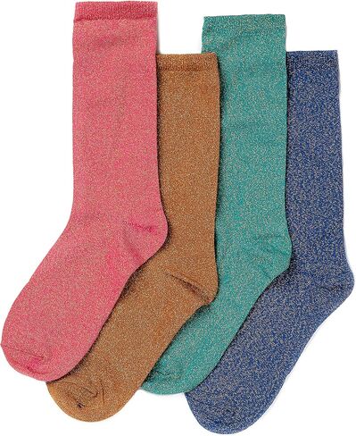 Women's Shiny Pearl Socks Colorful Glitter Crew Socks in Kuwait