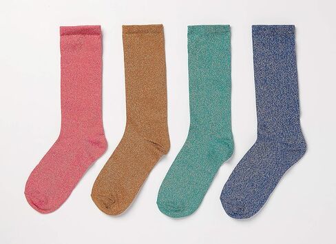 Women's Shiny Pearl Socks Colorful Glitter Crew Socks in Kuwait