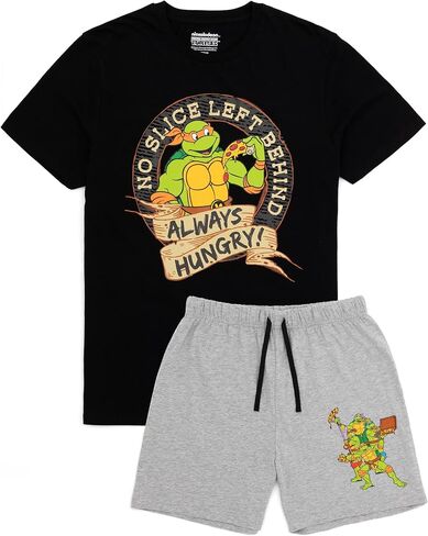 Teenage Mutant Ninja Turtles Mens Pyjamas Michelangelo Warrior T-Shirt Shorts Pjs TMNT in Saudi Arabia
