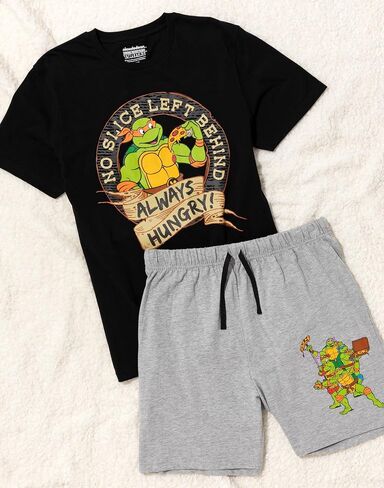 Teenage Mutant Ninja Turtles Mens Pyjamas Michelangelo Warrior T-Shirt Shorts Pjs TMNT in Saudi Arabia