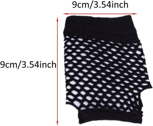 قفازات شبكية بدون أصابع من KADBLE 7 أزواج للنساء، 80s قفازات شبكية قابلة للتمدد من النايلون للرقص ديسكو والحفلات التنكرية in Kuwait