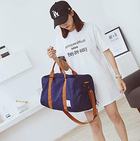 MOLLYGAN Travel Duffel Bag Large Capacity Yoga Gym Bag Durable Duffle Sports Bag with Shoes Compartment Tote Bag for Men and Women Black in Saudi Arabia
