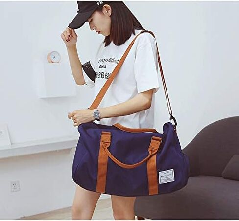 MOLLYGAN Travel Duffel Bag Large Capacity Yoga Gym Bag Durable Duffle Sports Bag with Shoes Compartment Tote Bag for Men and Women Black in Saudi Arabia