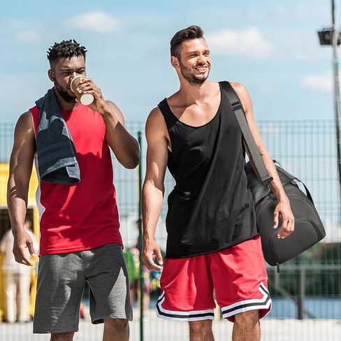 حقائب فانكور للصالة الرياضية للنساء والرجال كبيرة، حقيبة دفل رياضية مقاومة للماء مع حجرة للأحذية، حقيبة من القماش الخشن لصالة الألعاب الرياضية، حقيبة محمولة للتمرين في عطلة نهاية الأسبوع طوال الليل وعطلة نهاية الأسبوع في المستشفى باللون الرمادي الداكن in Kuwait