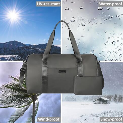 حقائب فانكور للصالة الرياضية للنساء والرجال كبيرة، حقيبة دفل رياضية مقاومة للماء مع حجرة للأحذية، حقيبة من القماش الخشن لصالة الألعاب الرياضية، حقيبة محمولة للتمرين في عطلة نهاية الأسبوع طوال الليل وعطلة نهاية الأسبوع في المستشفى باللون الرمادي الداكن in Kuwait