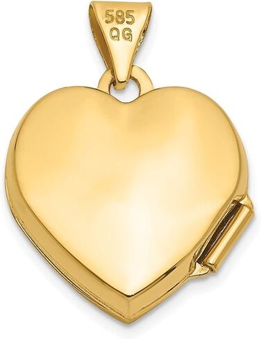 Diamond2Deal 14k Yellow Gold I Love You Heart Locket 0.67g for Women in Saudi Arabia