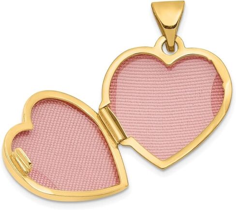 Diamond2Deal 14k Yellow Gold I Love You Heart Locket 0.67g for Women in Saudi Arabia