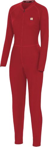 Carhartt womens Midweight Cotton Blend Waffle Zip Front Union Suit in Saudi Arabia