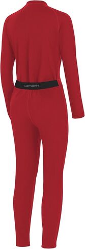 Carhartt womens Midweight Cotton Blend Waffle Zip Front Union Suit in Saudi Arabia