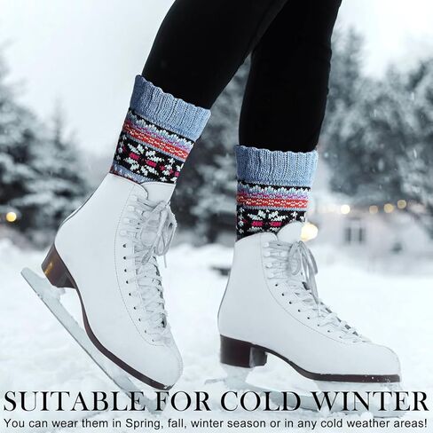 Vabean 30 Pairs Womens Winter Socks Thick Knit Socks Casual Socks Soft Warm Socks Women Sleeping Socks Slipper Socks Women Gift in Kuwait