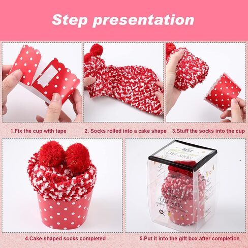 12 Pairs Fuzzy Socks Women Christmas Cake Socks Stocking Stuffers for Women Warm Slipper Socks Thick Soft Plush Sock for Valentine's Gifts Girls Winter Home Indoor Spa Socks in Saudi Arabia