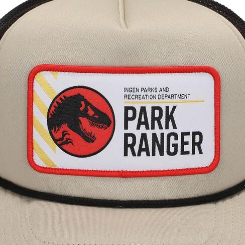 قبعة Bioworld Jurassic Park Ingen Park Ranger للرجال من الفوم البني لسائقي الشاحنات in Kuwait