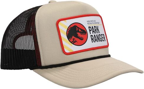 قبعة Bioworld Jurassic Park Ingen Park Ranger للرجال من الفوم البني لسائقي الشاحنات in Kuwait