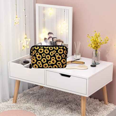 Z-synka 12 قطعة من إكسسوارات عباد الشمس، صندوق هدايا عباد الشمس، هدية عباد الشمس للنساء قلادة عباد الشمس، سوار، أقراط، حقيبة مكياج، هدايا عيد ميلاد للنساء الصديقات والزوجة والأم والأخوات in Kuwait