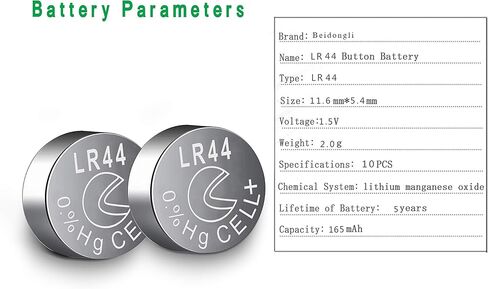 Beidongli LR44 Batteries AG13 357 high Capacity 1.5V Button Coin Cell Battery (20pack) in Kuwait