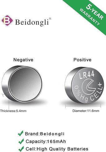 Beidongli LR44 Batteries AG13 357 high Capacity 1.5V Button Coin Cell Battery (20pack) in Kuwait
