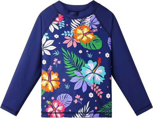 ملابس سباحة TFJH E للفتيات بأكمام طويلة من Rashguard أطقم ملابس شمسية للأشعة فوق البنفسجية 50+ قطعتين 3-12 سنة in Kuwait