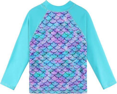 ملابس سباحة TFJH E للفتيات بأكمام طويلة من Rashguard أطقم ملابس شمسية للأشعة فوق البنفسجية 50+ قطعتين 3-12 سنة in Kuwait