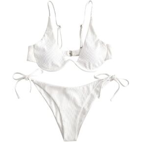 ZAFUL المرأة طباعة الفهد Underwire عالية قطع مثلث بيكيني مجموعة ملابس السباحة in Kuwait