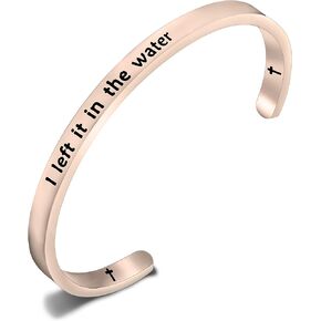 Baptism Gift For Women I Left it in The Water Cuff Bracelet Adult Baptism Gift, Baptized Bracelet for Teen Girl in Kuwait